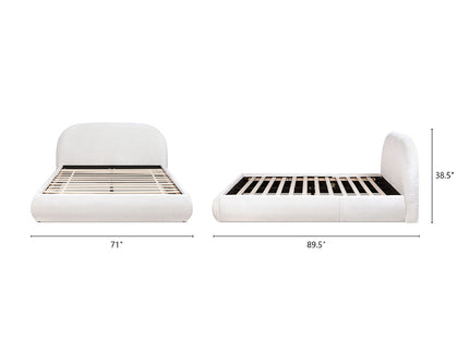 Archie Puffy Grounded - Upholstered Platform Bed