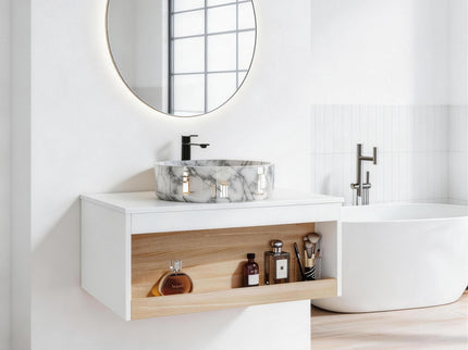 Floating Bathroom Vanity With Vessel Sink