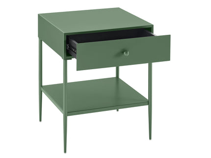 Colette - 1 Drawer Nightstand With Bottom Shelf - Green