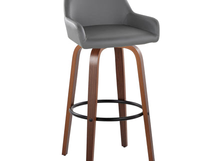 Daniella - Contemporary Fixed Height, Barstool & Swivel And Round Footrest (Set of 2)