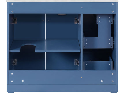 Bathroom Vanity With Sink, Soft Close Doors, Adjustable Shelves