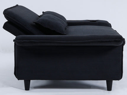 Modern Fabric Multi-Functional Sofa Bed With Adjustable Armrests And Backrests