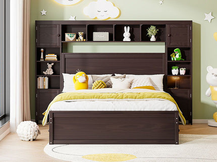 Bed With All In One Cabinet, Shelf And Sockets
