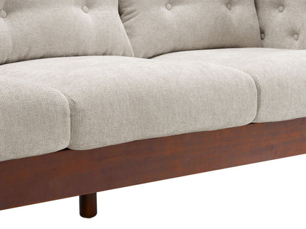 Upholstered Sofa Modern 3 Seater Sofa Couch With Tufted Design For Living Room