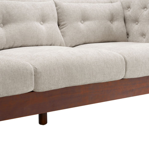 Upholstered Sofa Modern 3 Seater Sofa Couch With Tufted Design For Living Room