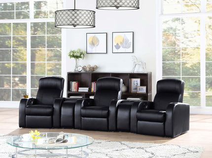 Upholstered Recliner With Cup Holder Comfort Lounge Chair - Black