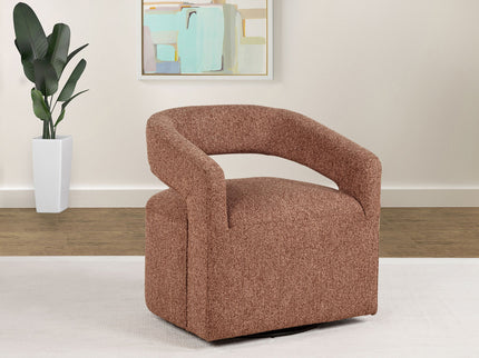 Brillia - Swivel Accent Chair - Burgundy