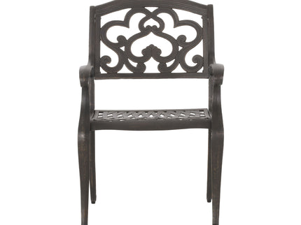 Cast Aluminum Dining Chair With Hand Crafted Details - Copper
