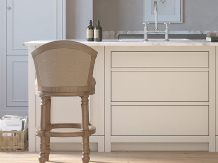 Barrel Back Stool With Swivel