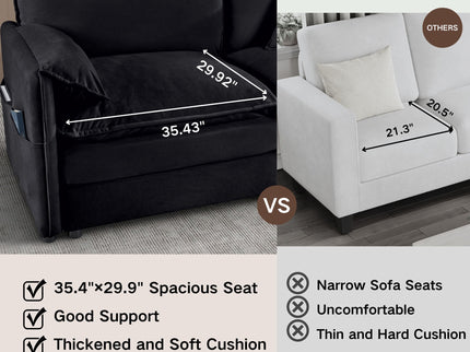 Modern Upholstered Loveseat And Armchair Set With Pillows