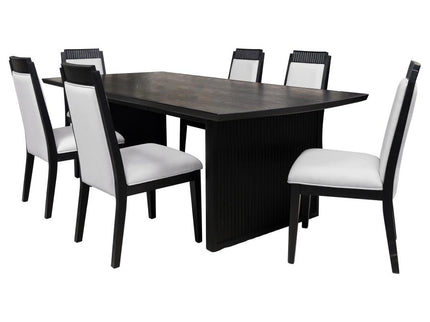 Brookmead 7-piece Extension Leaf Dining Table Set Black