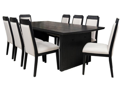 Brookmead 9-piece Extension Leaf Dining Table Set Black