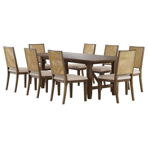 Matisse 9-piece Rectangular Dining Set Light Brown
