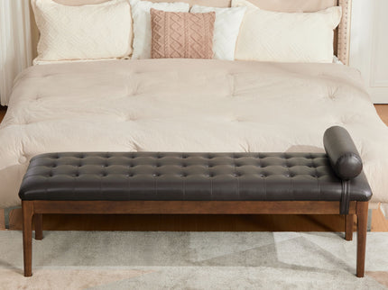Upholstered End Of Bed Bench With Headrest