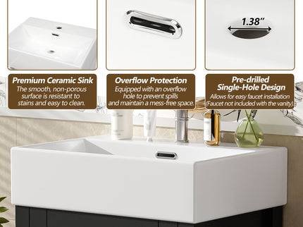 Bathroom Vanity With Sink, Frame And Drawer