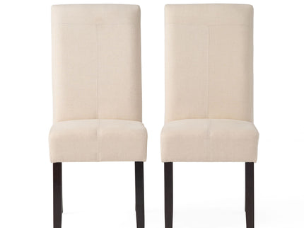 Pertica - Dining Chair Contemporary Design Wood Fabric - Natural