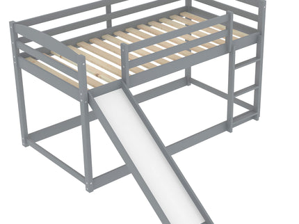 Durable Bunk Bed With Convertible Slide And Ladder