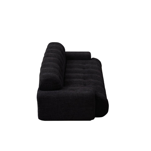 Cloud Series Minimalist Button Tufted Square Arm 3 Seater Sofa