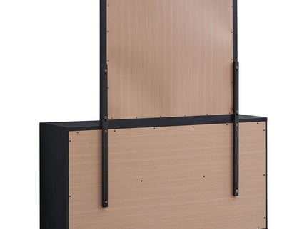 Jeremiah - 6 Drawer Dresser With Mirror - Black