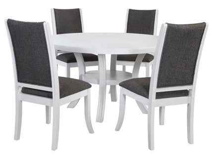 Judd 5-piece 54-inch Round Dining Set Pearl White