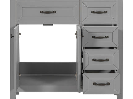 Modern Bathroom Vanity With Sink, Freestanding With Drawers And Doors