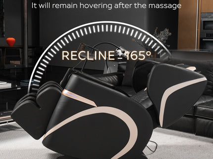 Massage Chair Recliner With Zero Gravity & Full Body Air Pressure - Black
