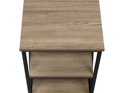 3 Tier Accent Table, Side Marble Look Contemporary & Modern