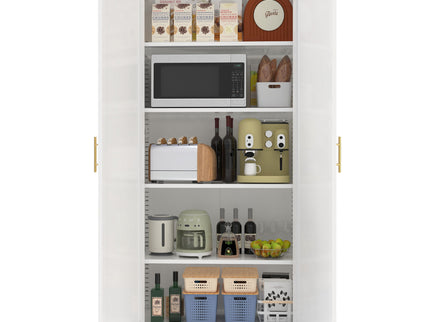 Shapely Doors Cabinet, Metal Storage Cabinet With Doors And Adjustable Shelves