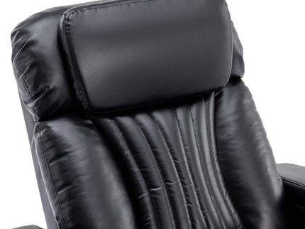 270° Power Swivel Recliner Home Theater Chair With Hidden Arm Storage, LED Light, Cup Holder, And Tray Table