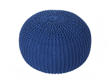 Bordeaux - Knitted Round Pouf, Versatile Ottoman And Floor Cushion