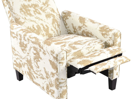 Push Back Upholstered Recliner Armchair