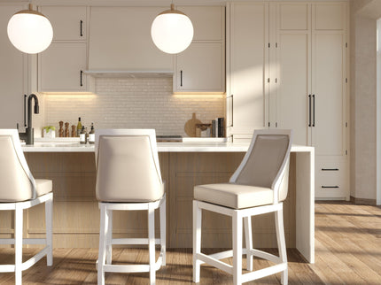 Modern Swivel Stool With Tall Back