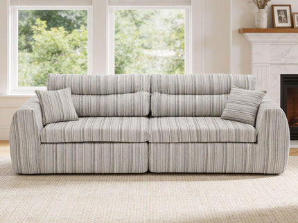 3 Seater, Couch With Throw Pillows For Living Room