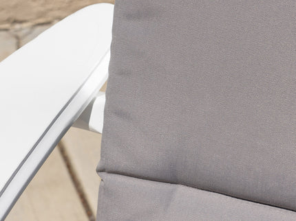 Outdoor Adirondack Chair Cushion With Water Resistant Fabric And Ties - Gray