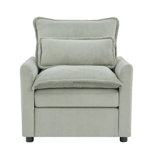 Modern Single Seat Accent Chair With Side Storage Pockets