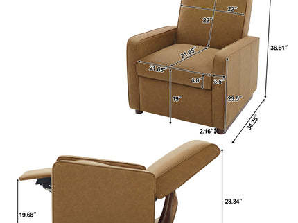 Manual Recliner Chair, 2 Position With 160° Adjustable Backrest For Living Room