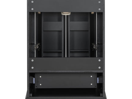 Bathroom Vanity With Sink, 1 Divided Drawer And 2 Soft Close Doors With Double Shelf