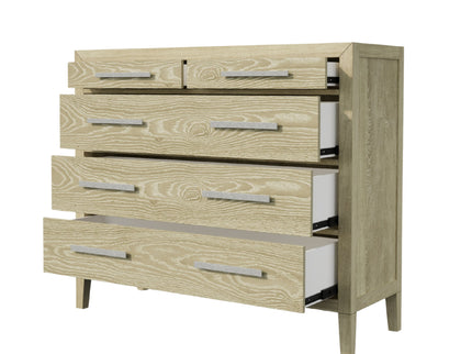 Adeline - 5 Drawers Chest - Natural Wood Wash