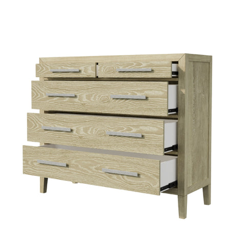 Adeline - 5 Drawers Chest - Natural Wood Wash