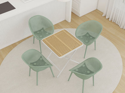 2 Piece Durable Single Chair With Hollow Out Design
