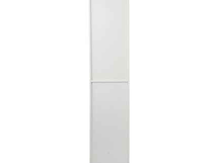 Tall Bathroom Cabinet With Adjustable Shelves, Louvered Door Floor Standing Storage Unit - White