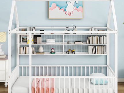 House Frame With Fence And Shelves