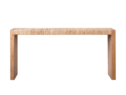 Console Table, Handwoven Top - Antique Natural / Natural
