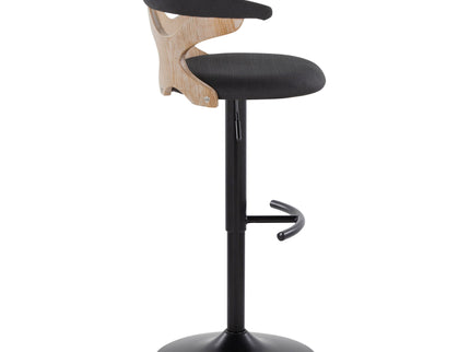 Gardenia - Contemporary Adjustable Barstool & Swivel With Rounded T Footrest (Set of 2)