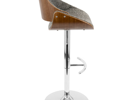 Fabrizzi - Mid Century Modern Adjustable Barstool With Swivel (Set of 2)
