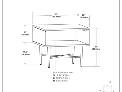 Fallon - End Table - Natural
