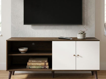 Amidon - TV Stand, With 2 Storage Shelves And 1 Cabinet