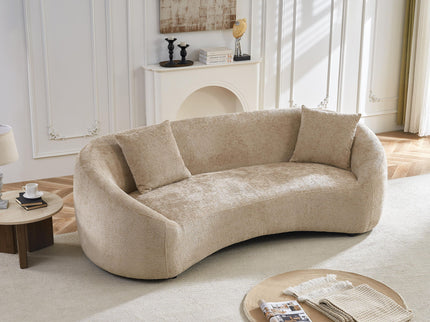 Curved 3 Seater Sofa, Long Living Room Couch