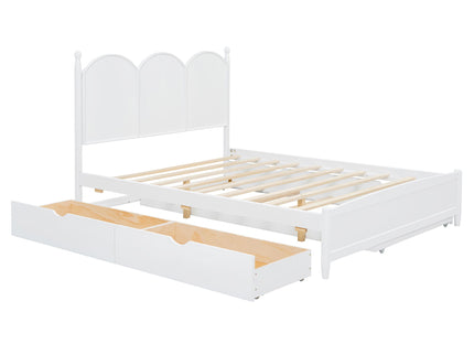 Platform Bed With With 2 Big Drawers And Trundle