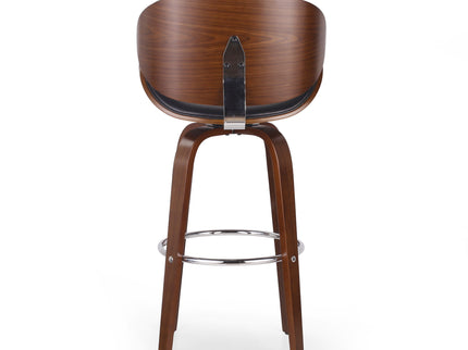 Lumos - Mid Century Modern Upholstered Swivel Barstool